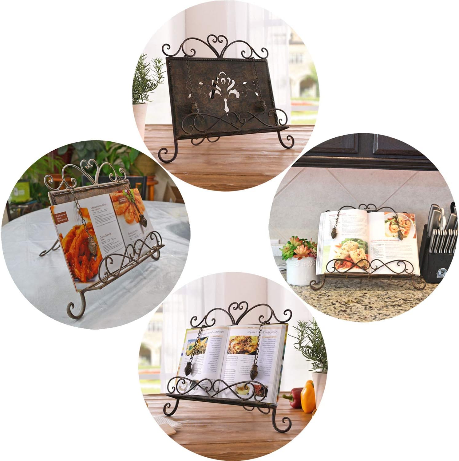 Westcharm Holiday Gift - Antique Metal Cookbook Stand