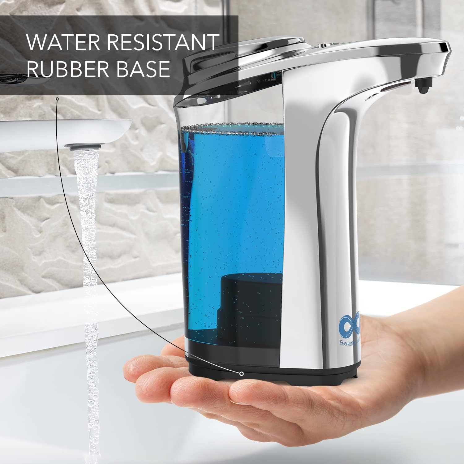 Everlasting Comfort Touchless Soap Dispenser with No Drip and Adjustable Output
