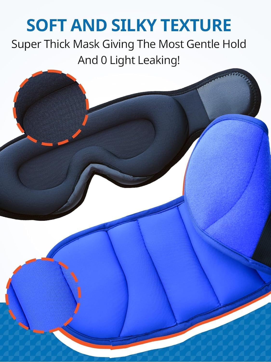 Sarisun Travel Pillow with Eye Mask and Head Strap - Black