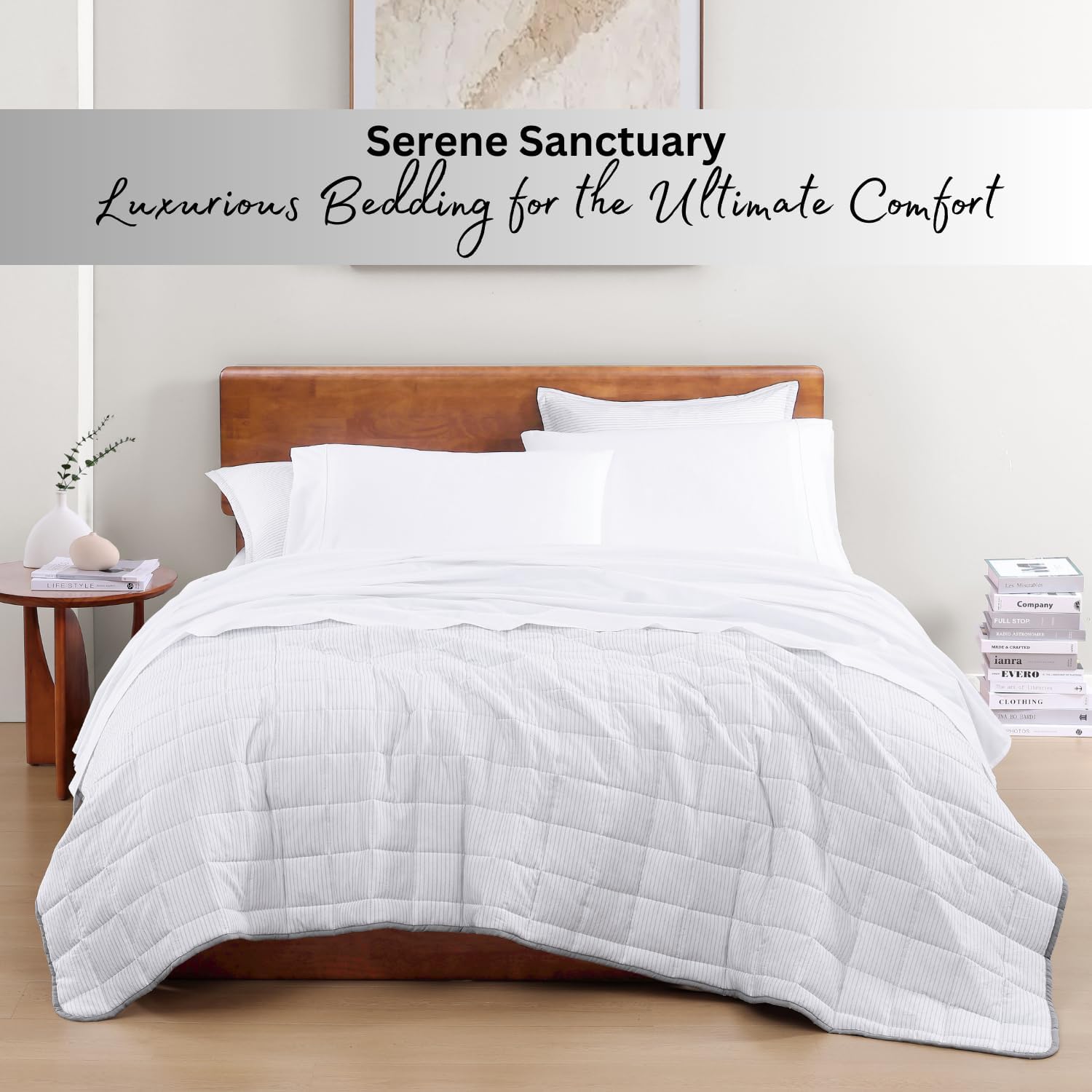 Lane Linen 100 Organic Cotton Twin Sheets Set 3Pc