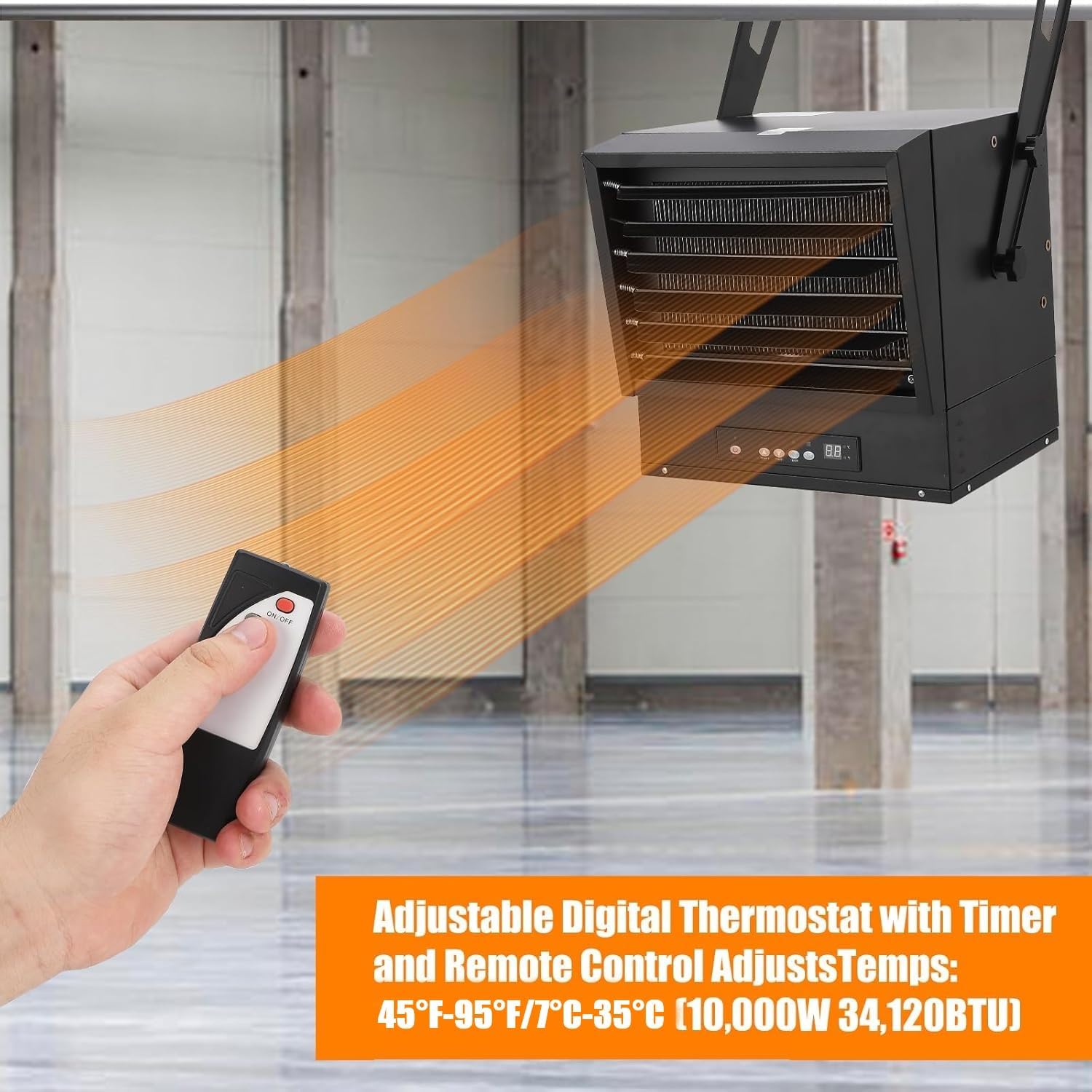 GarveeTech 10000W Garage Heater with Remote and Timer