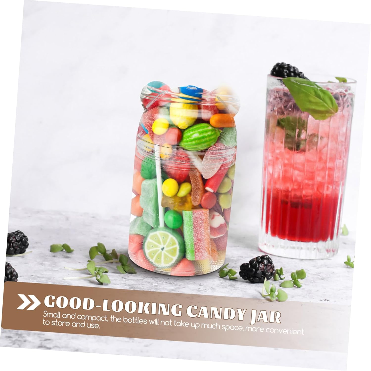 6pcs Bear Shaped Candy Jars for Birthday Parties and Chocolate Storage