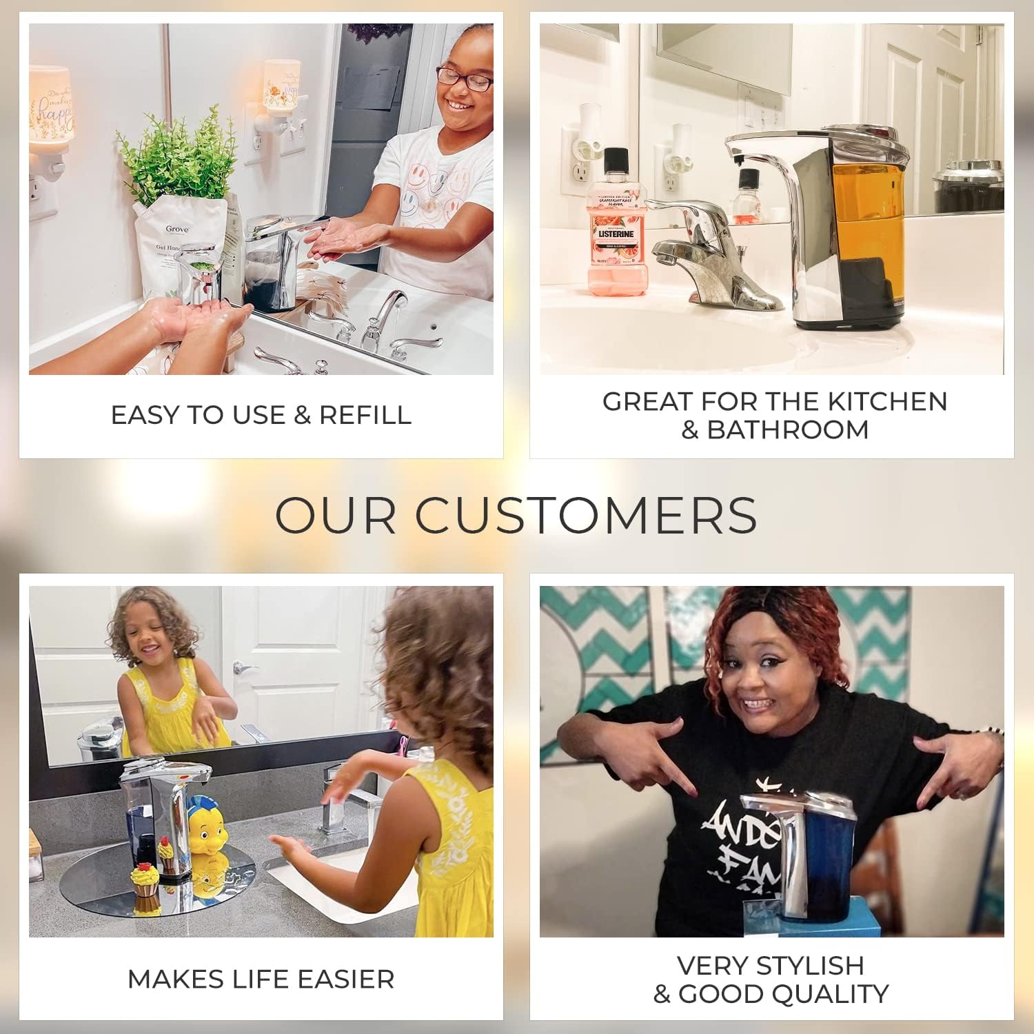 Everlasting Comfort Touchless Soap Dispenser with No Drip and Adjustable Output