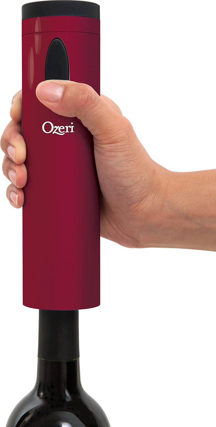 Ozeri Fascina Electric Wine Bottle Opener Red