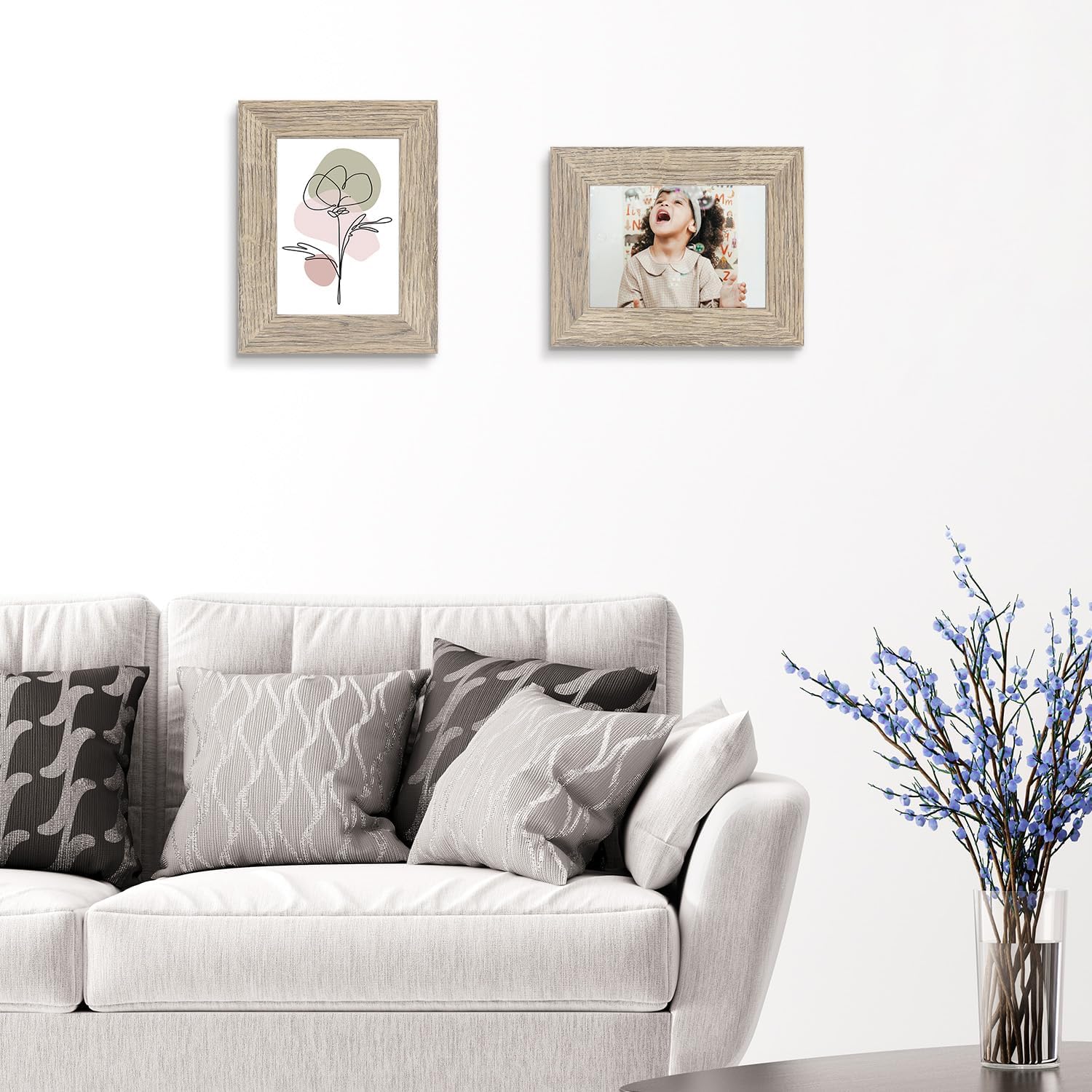 Golden State Art 5x7 Beige Picture Frame 2 Pack