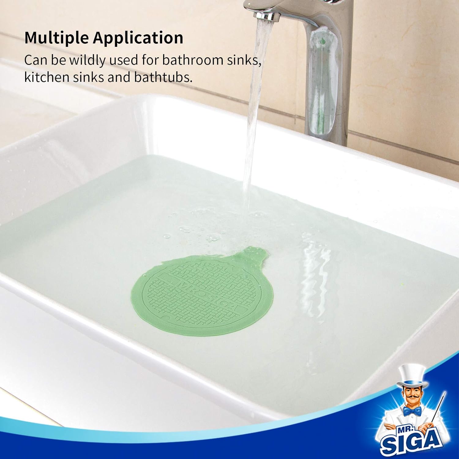 MRSIGA Silicone Bathtub Stopper 51 Inch 3 Pack
