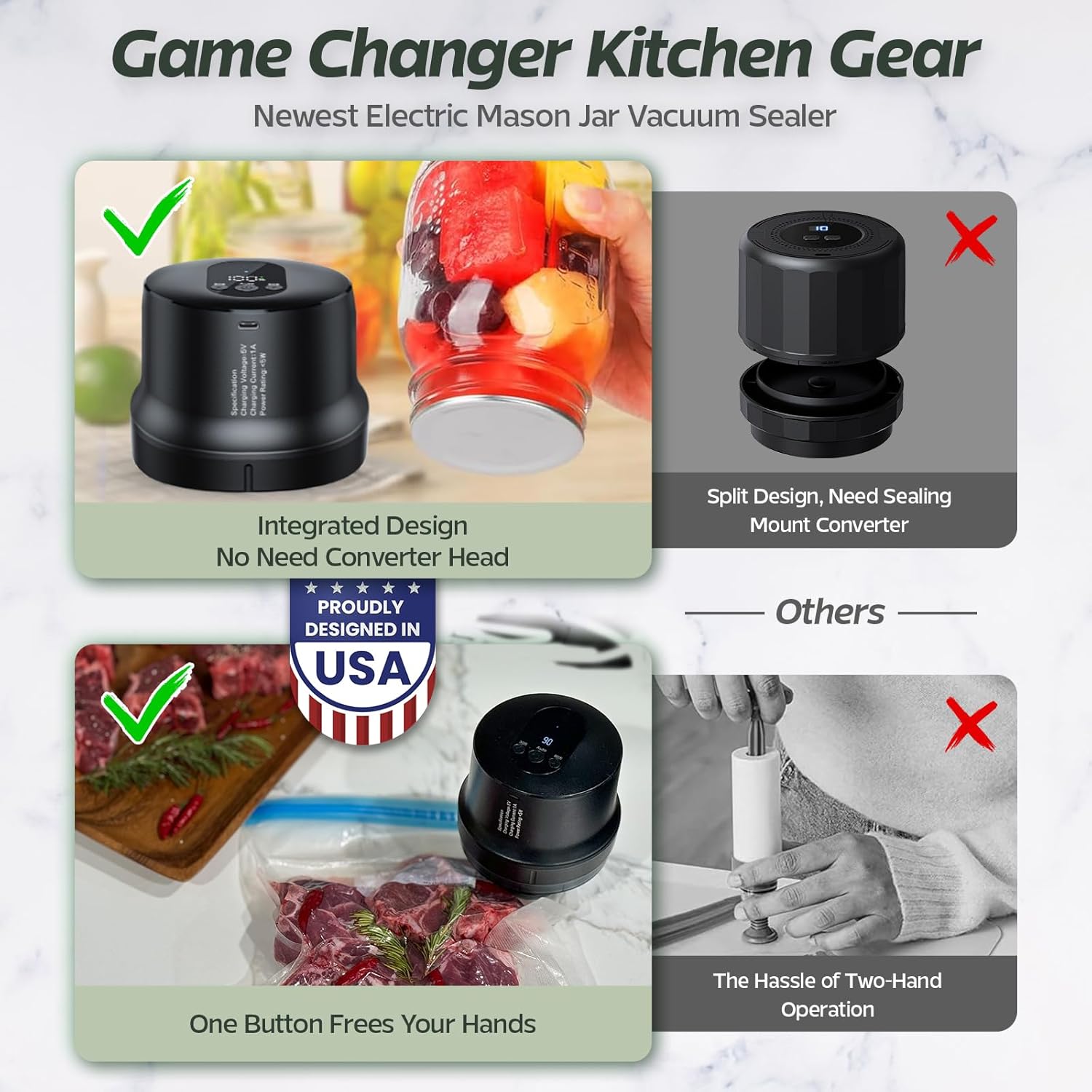 Presentastic 2025 Fully Automatic Mason Jar Vacuum Sealer