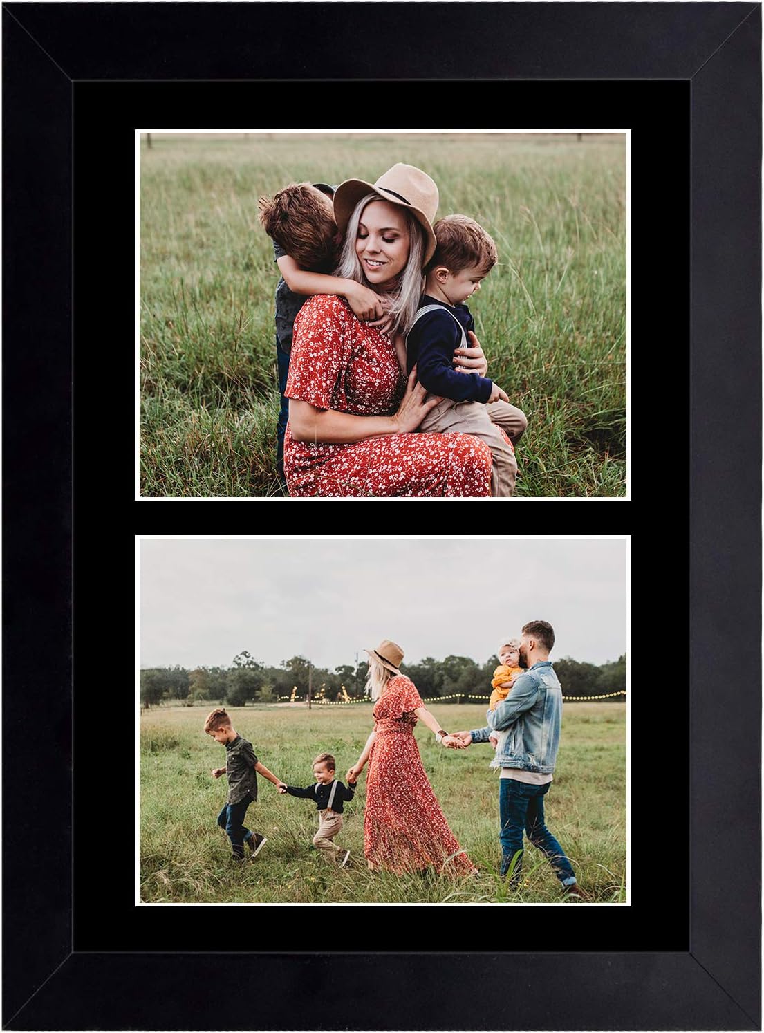 Golden State Art Set of 2 85x11 Black Wooden Picture Frames