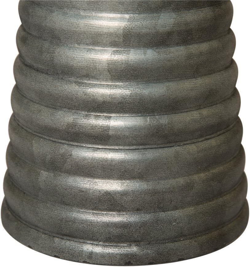 Glitzhome Galvanized Metal Serving Tray 12 Inch Diameter