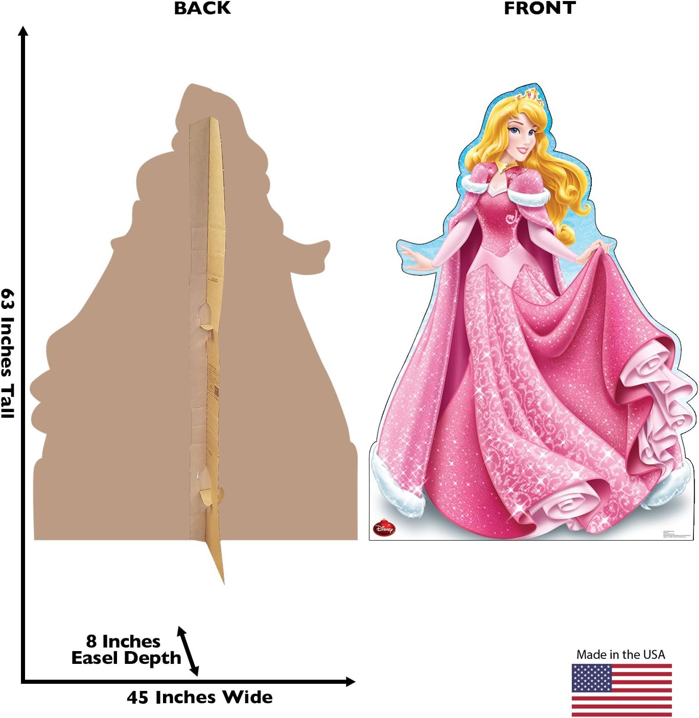 Disney Holiday Aurora Cardboard Cutout Standup