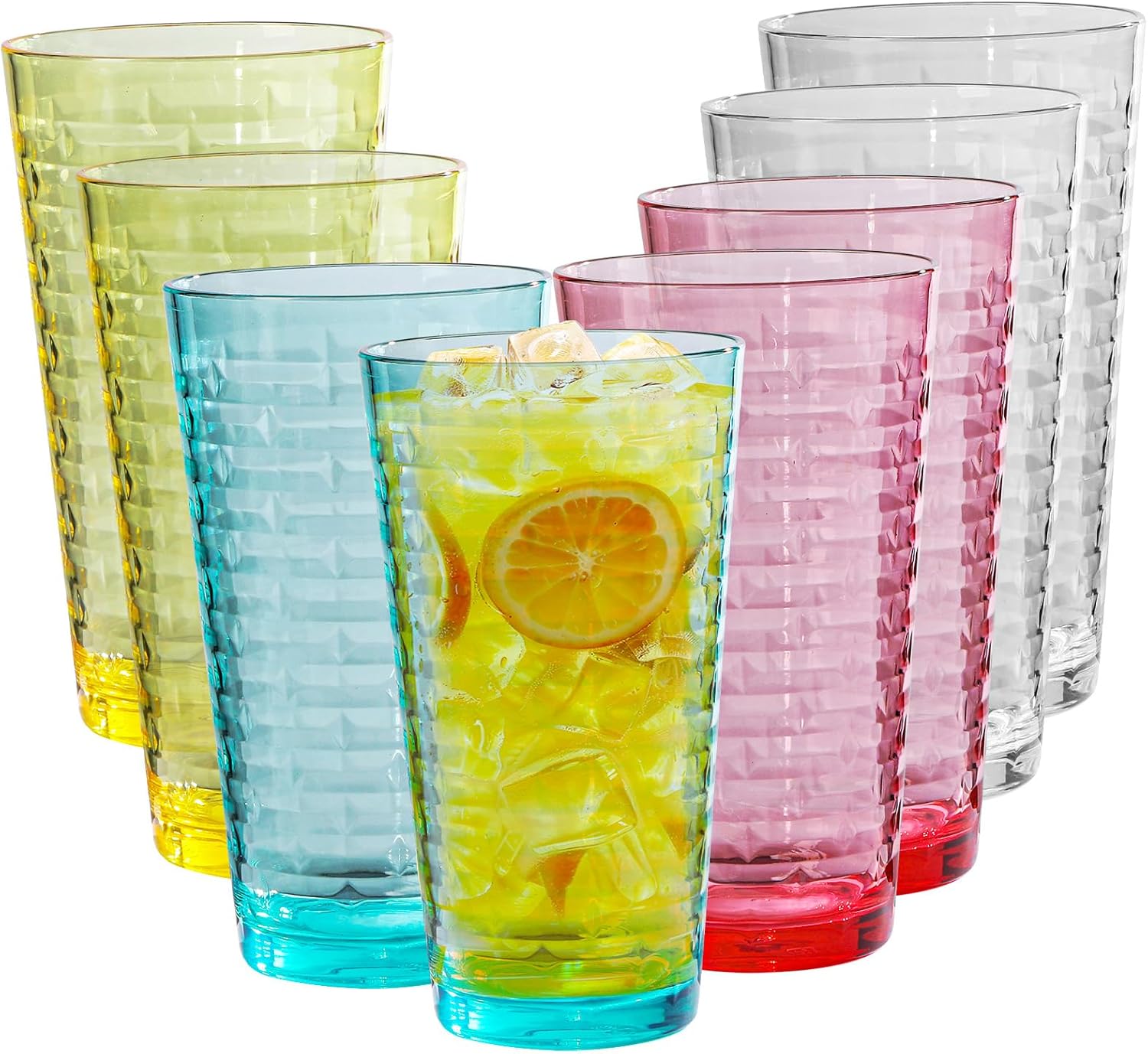 Retro Star Design BPA-Free Tumblers 8 Pack