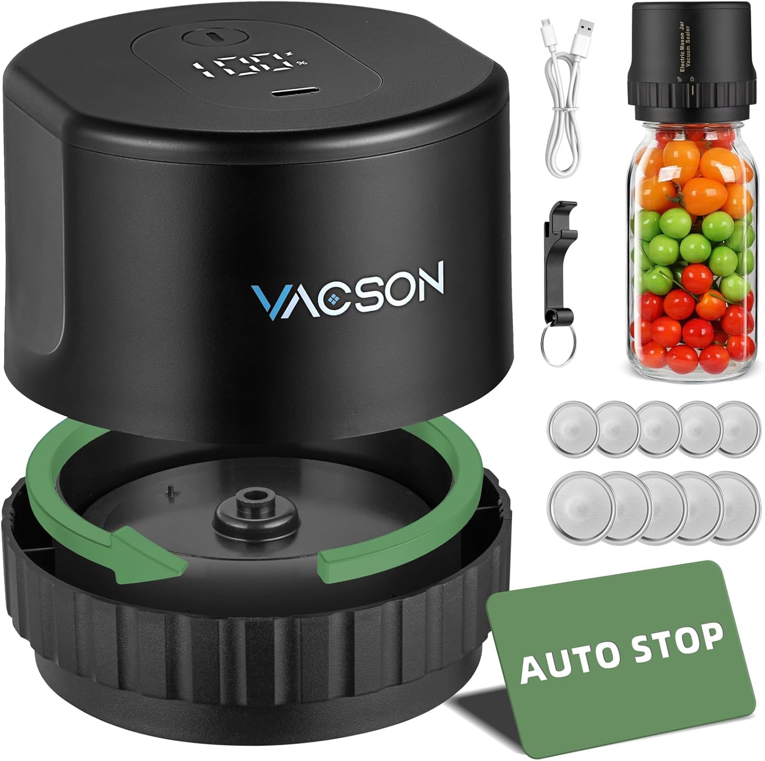 Vacson Automatic Mason Jar Vacuum Sealer Kit
