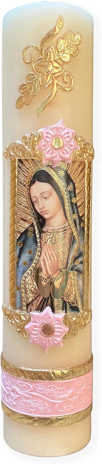 Angelitos de Mexico Guadalupana Devotional Candle
