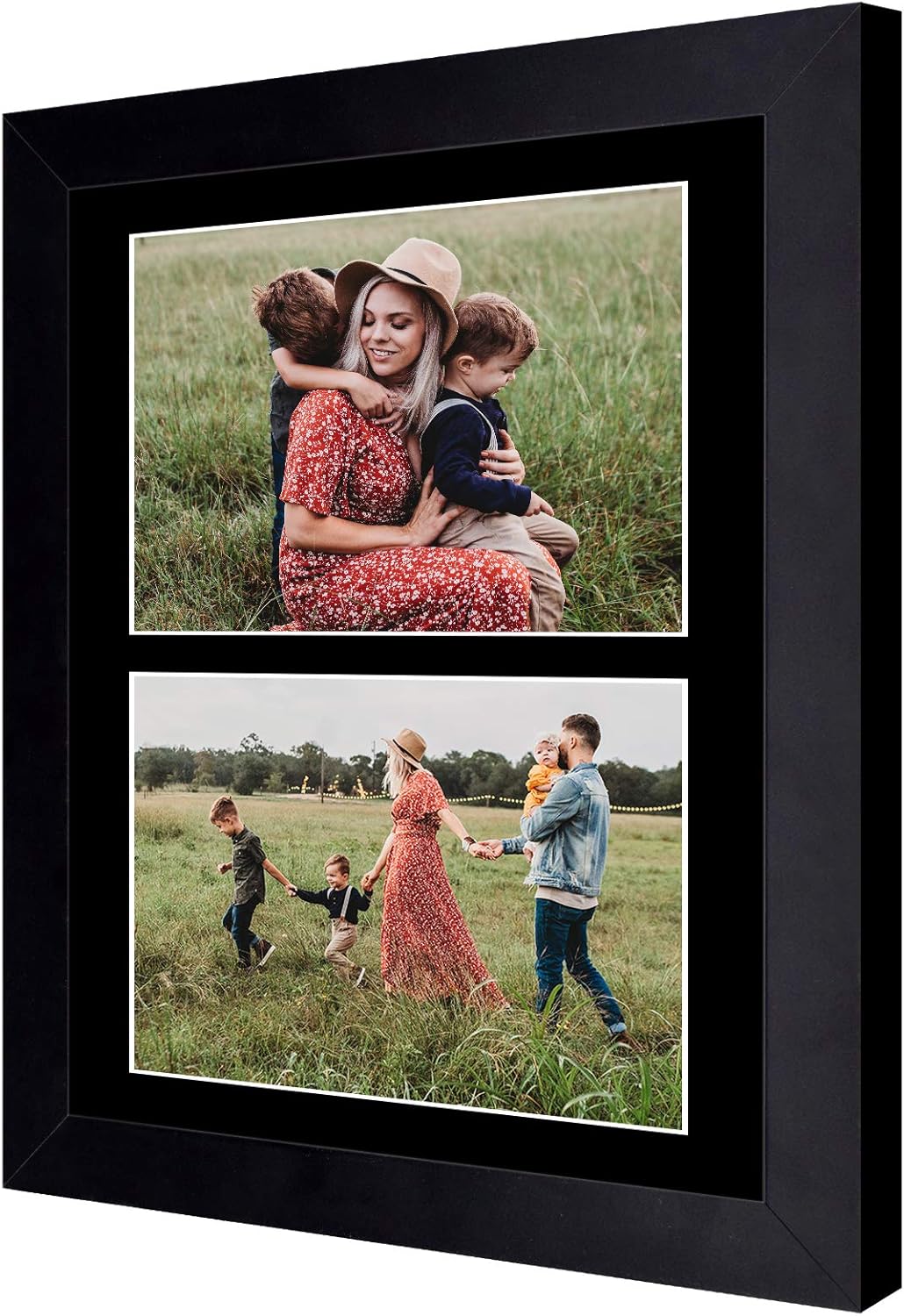 Golden State Art Set of 2 85x11 Black Wooden Picture Frames
