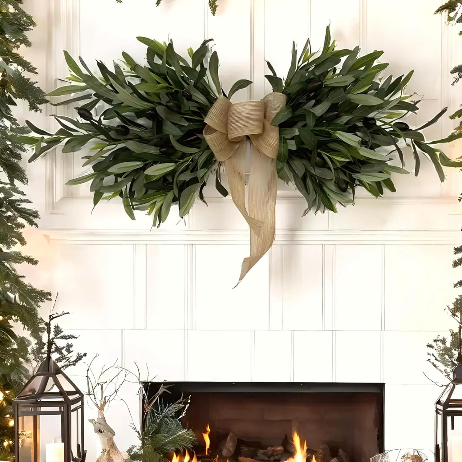 Firlar Artificial Olive Floral Swag 236 Inch Decor