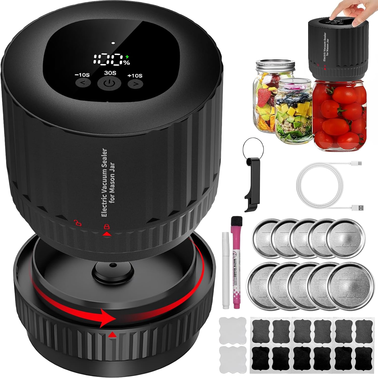 Wizcave Mason Jar Vacuum Sealer Kit