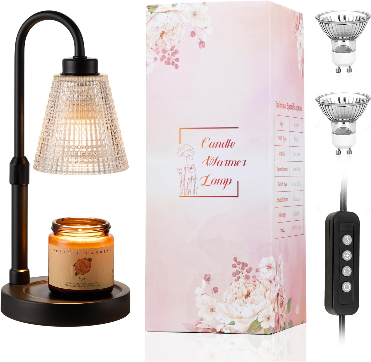 Innqoo Flame-Free Candle Warmer Lamp with Timer