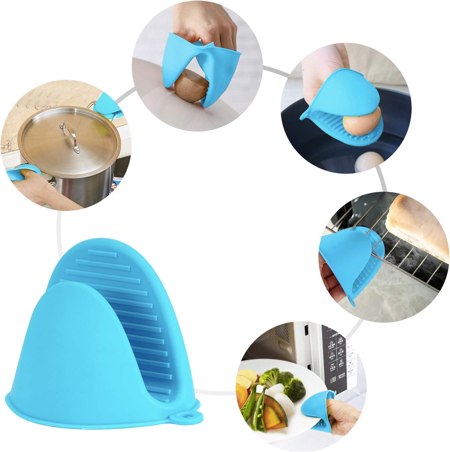 Vaincre 4PCS Silicone Oven Mitts Heat Resistant Set