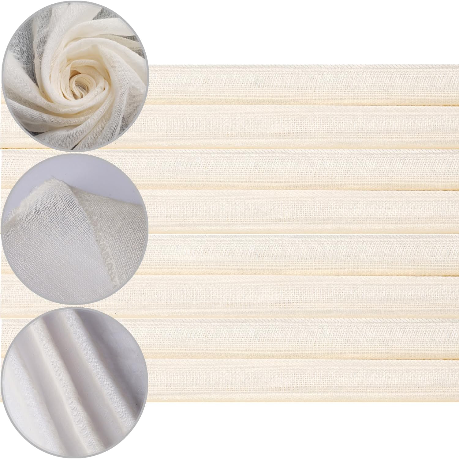8 PCS Grade 100 Cheese Cloths 20x20 Inch Reusable