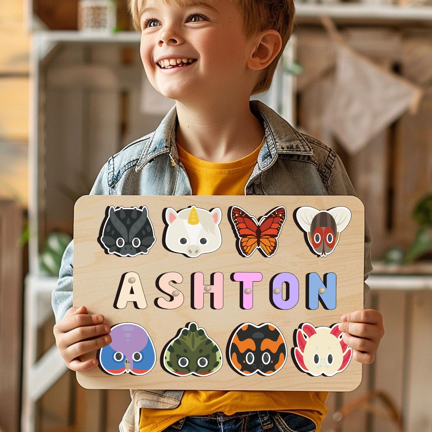 Personalized Wooden Name Puzzle For Toddlers
