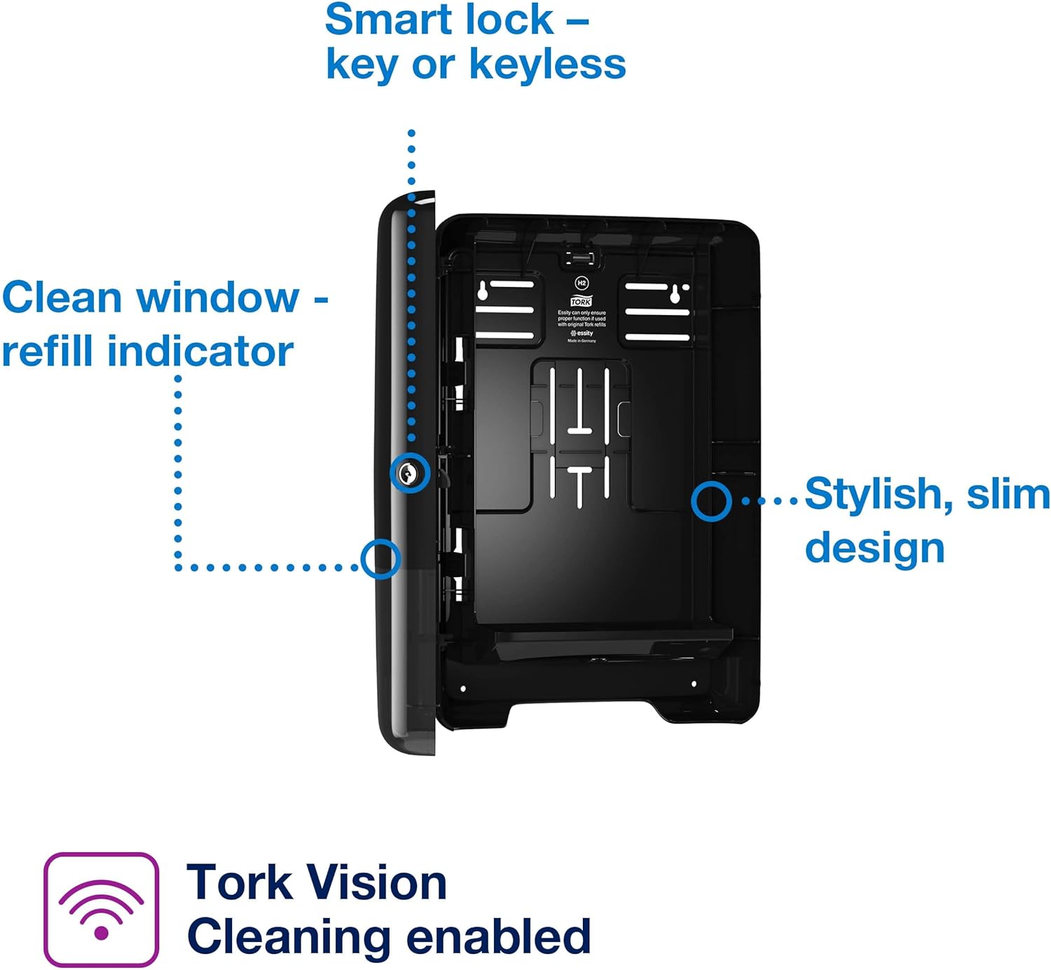 Tork Xpress Multifold Paper Towel Dispenser Black H2