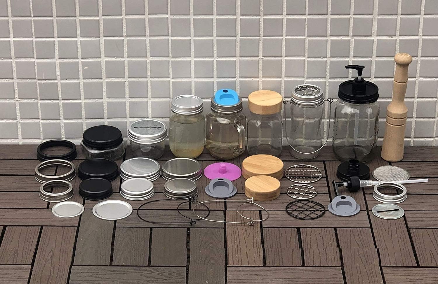 Rust Resistant Reusable Silver Aluminum Airtight Lids for Mason Jars 12 Pack