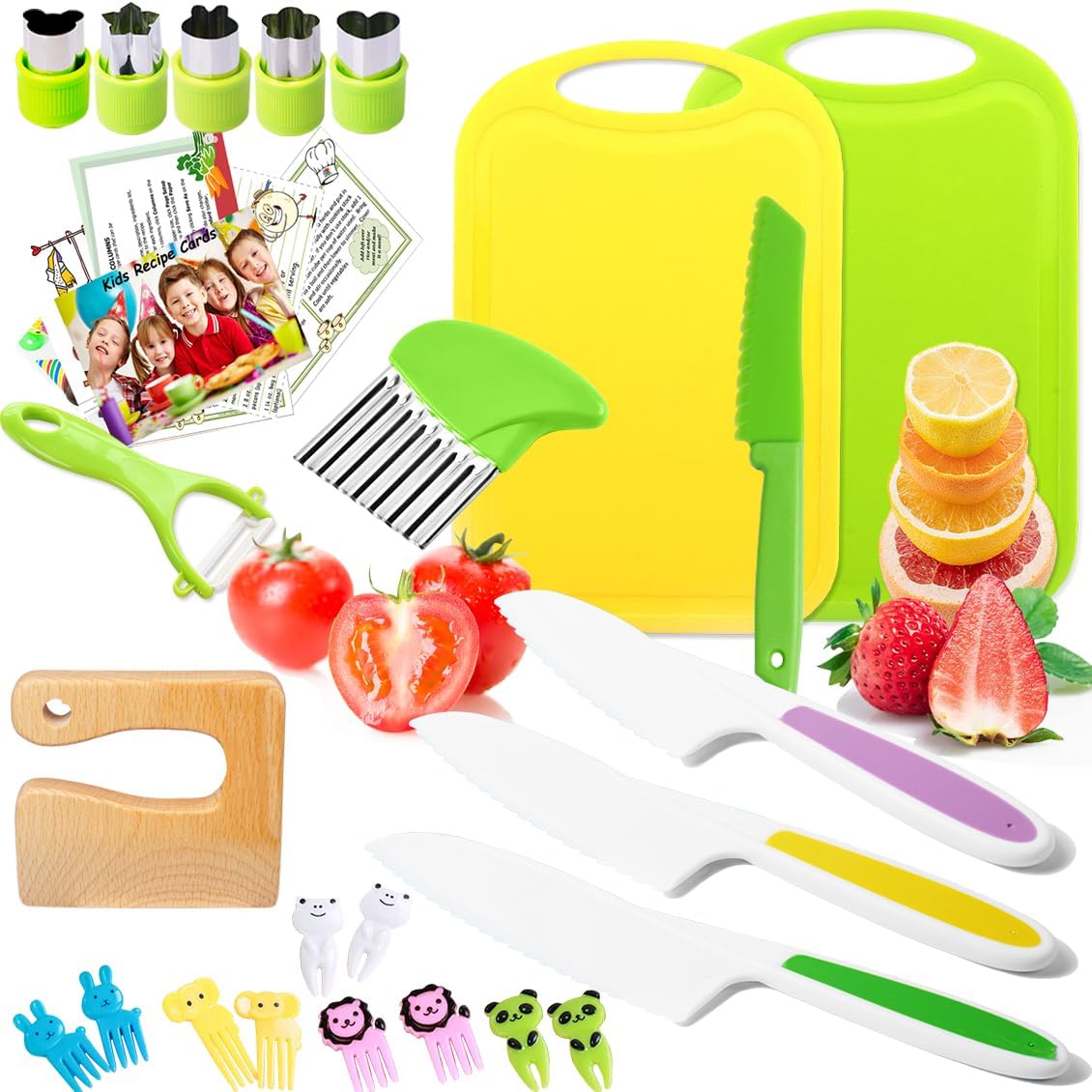 Kids Safe Kitchen Knife Set for Toddlers and Real Cooking Fun
