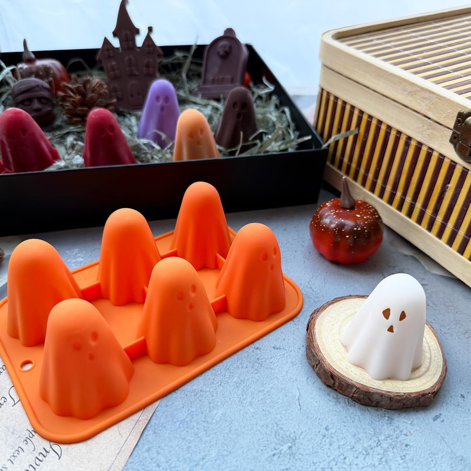 2 Packs Ghost Silicone Molds for Halloween Candies
