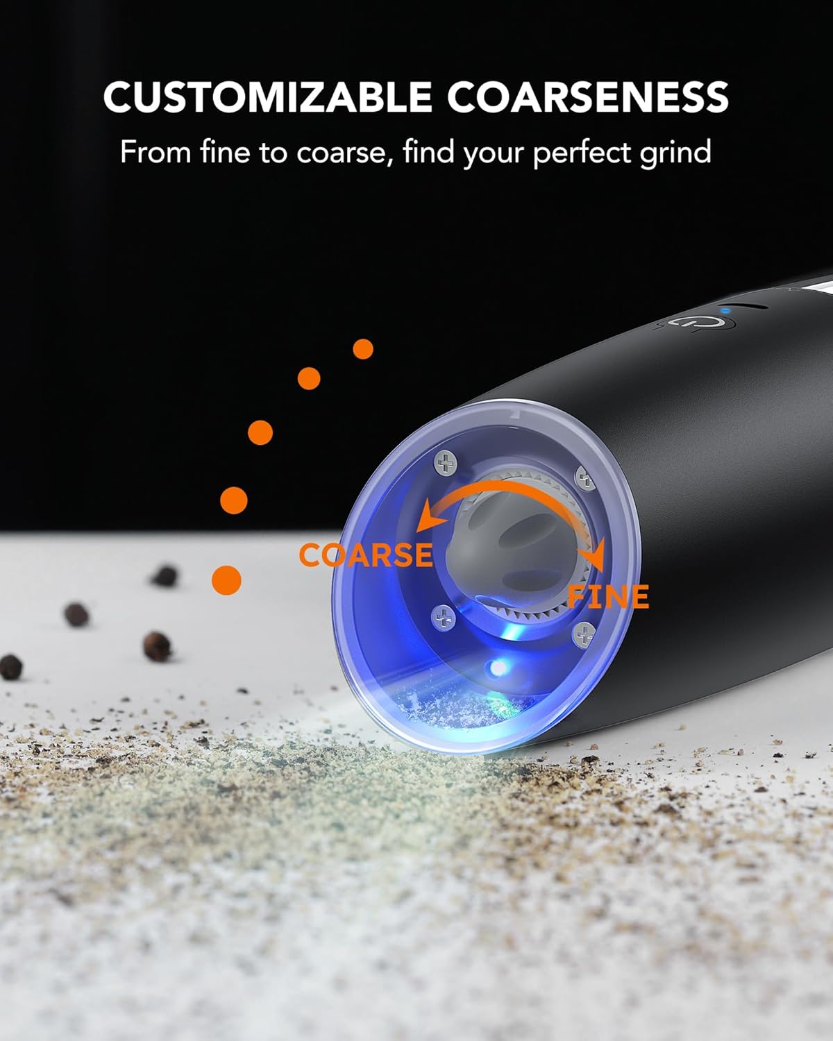 FORLIM Gravity Electric Salt and Pepper Grinder Set