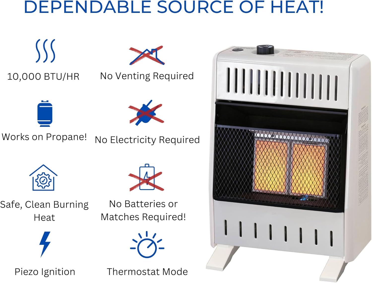 ProCom ML100TPA B Ventless Propane Infrared Space Heater 10000 BTU