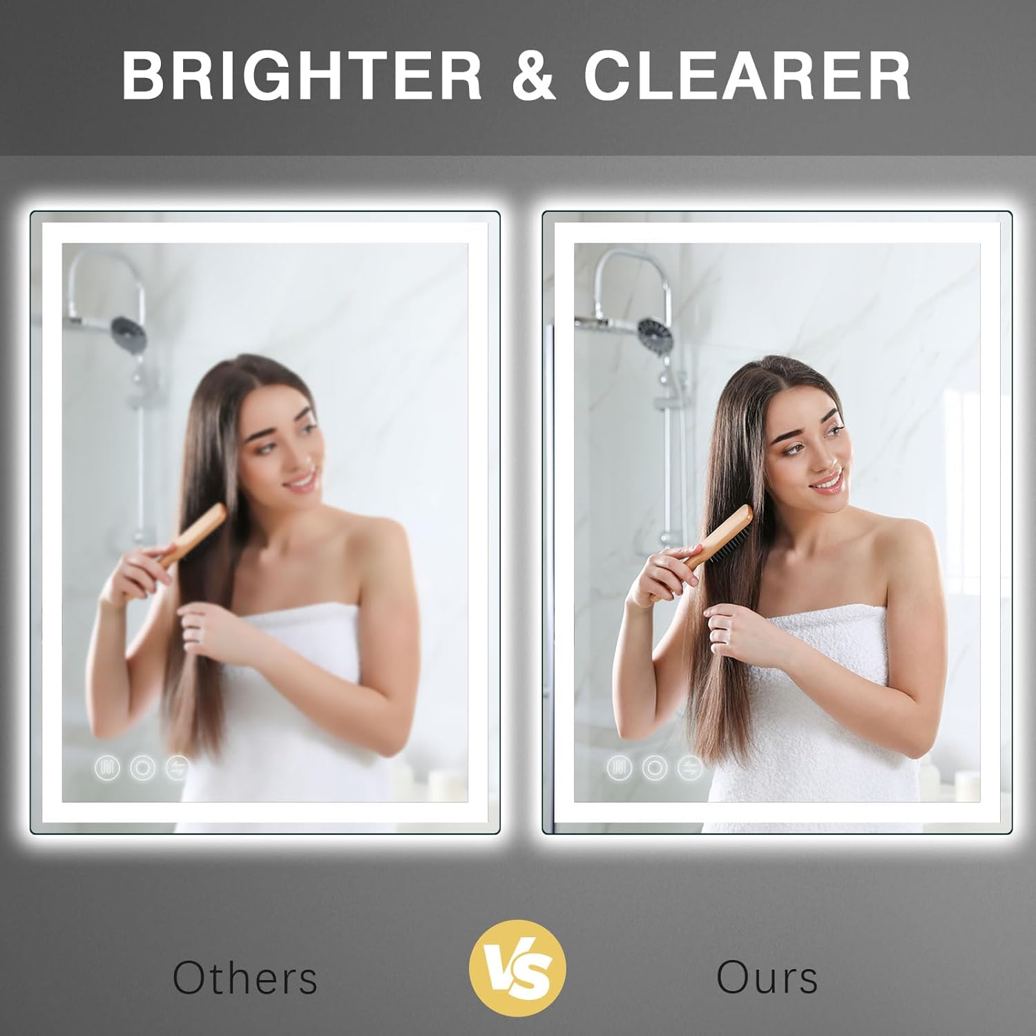 LED Mirror with Front and Back Lighting 20x28 Inch