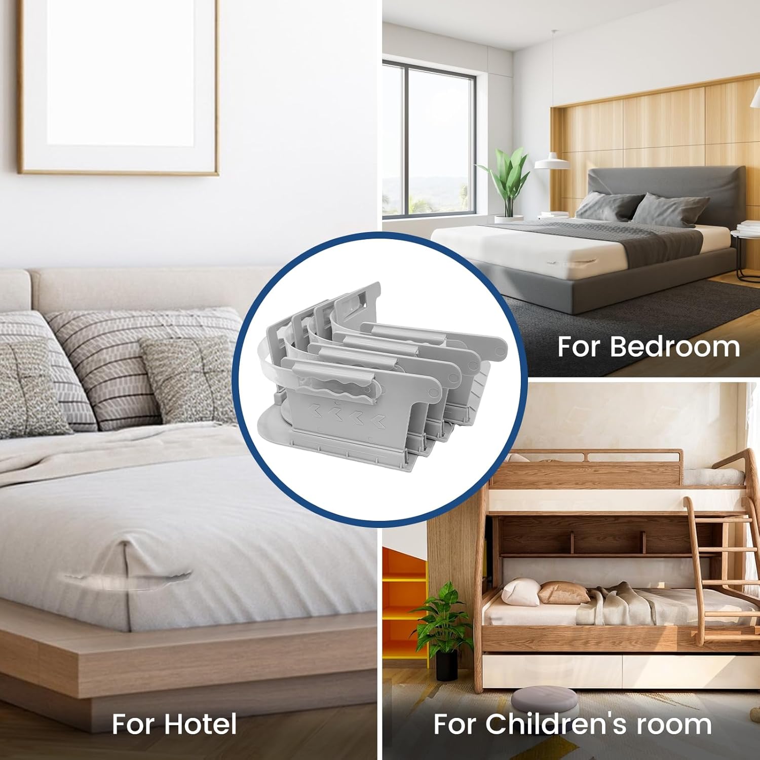 Yikorqu Bed Sheet Holders 4PCS Gray Corner Fixer