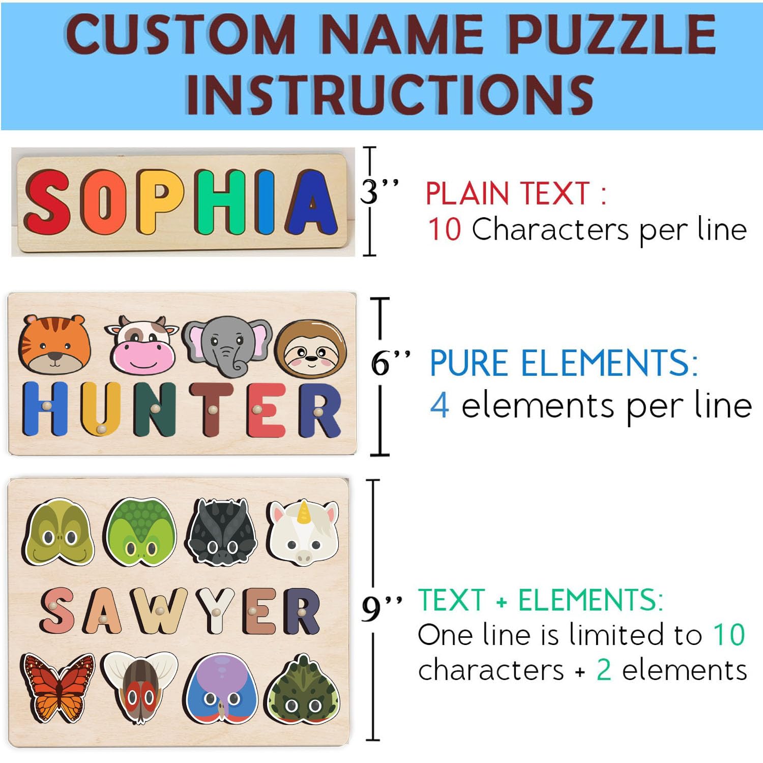 Personalized Wooden Name Puzzles For Toddlers