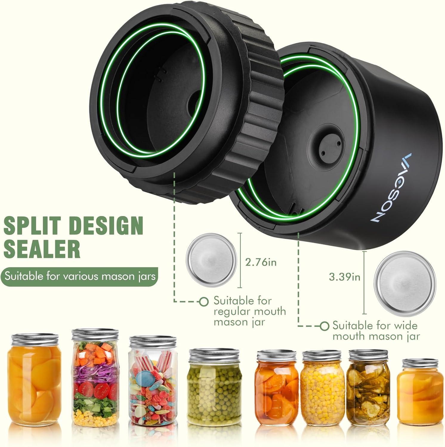 Vacson Automatic Mason Jar Vacuum Sealer Kit