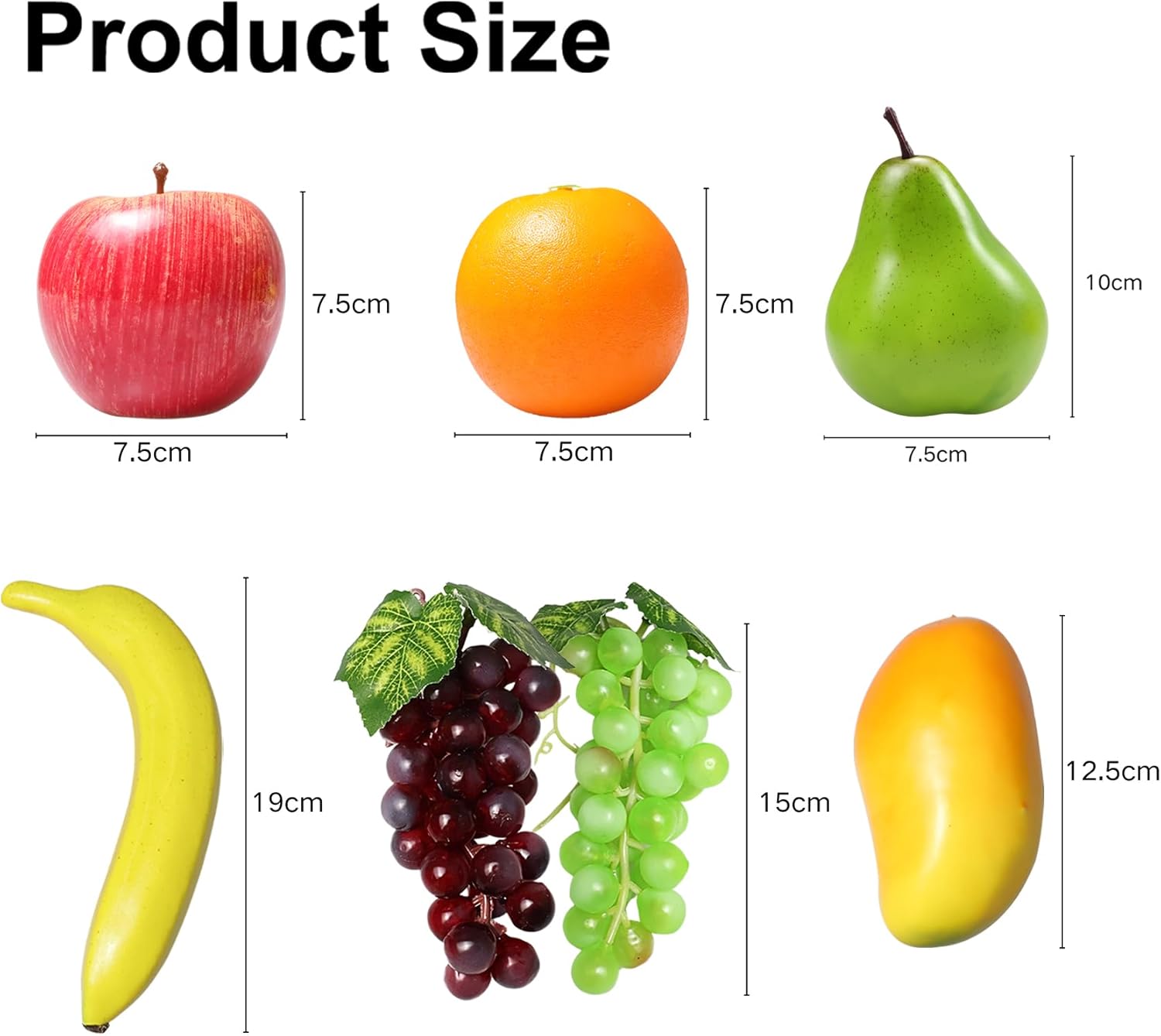 20 Pcs Realistic Fake Fruit Decoration Set