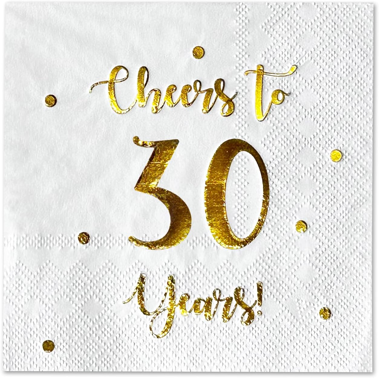 Cheers to 30 Years Cocktail Napkins 50 Pack