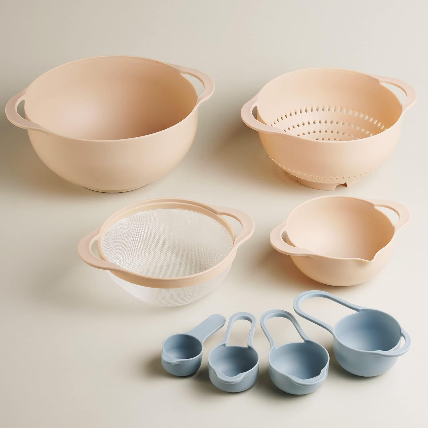 8 Piece Kitchen Set with Mixing Bowls and Measuring Tools