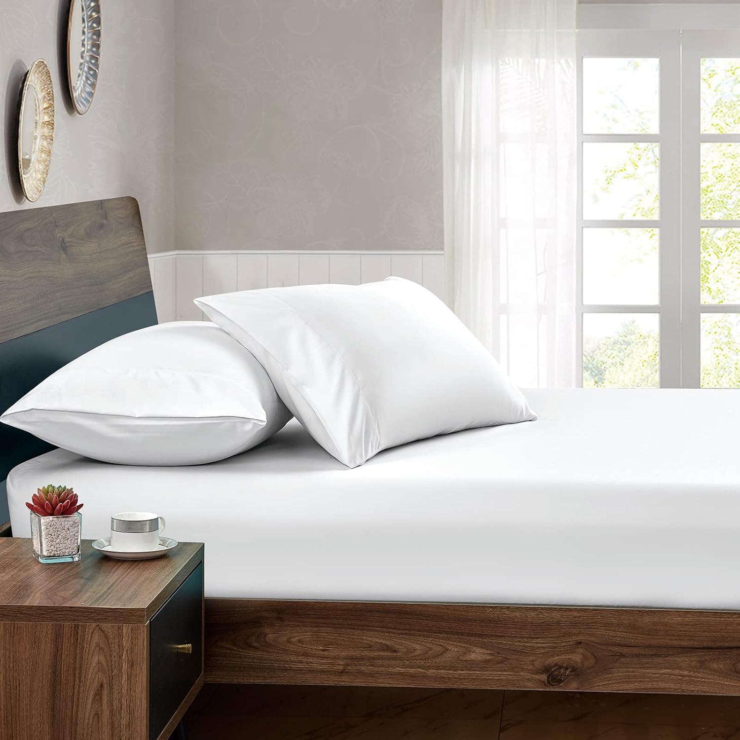 FreshCulture Twin Fitted Sheets 6 Pack White Deep Pocket