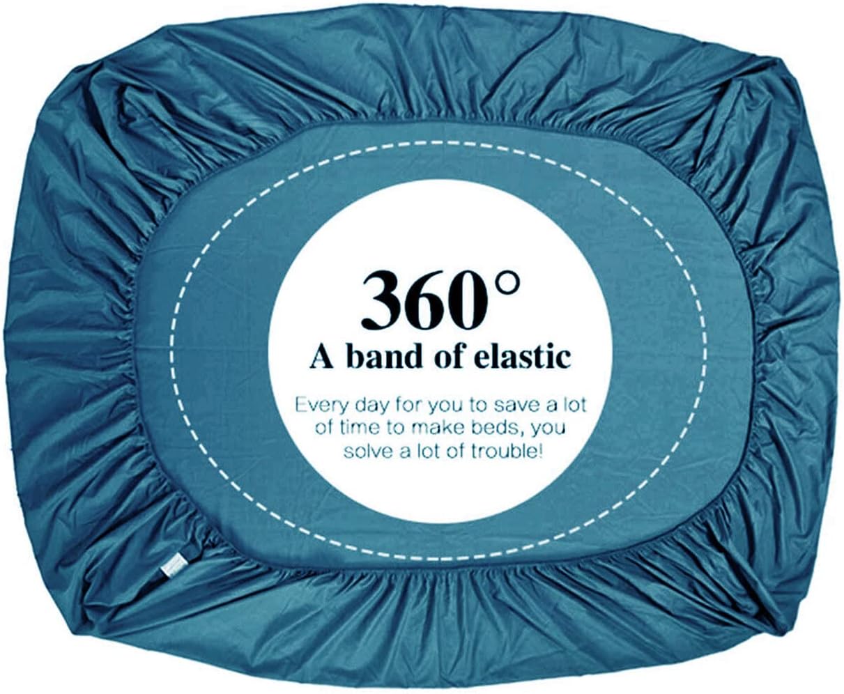 NHNHN Full Size Fitted Sheet Turquoise