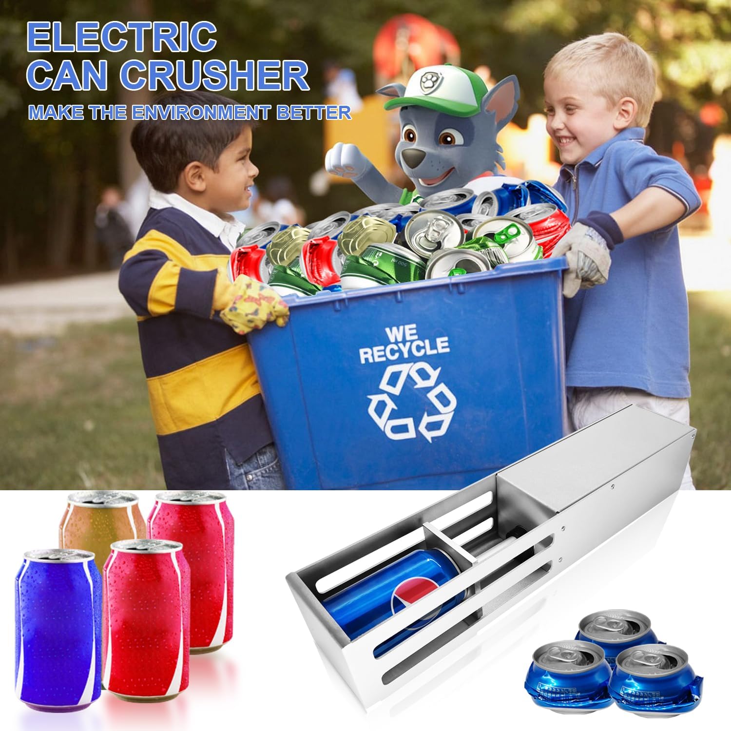 JNSTU Electric Can Crusher for Recycling