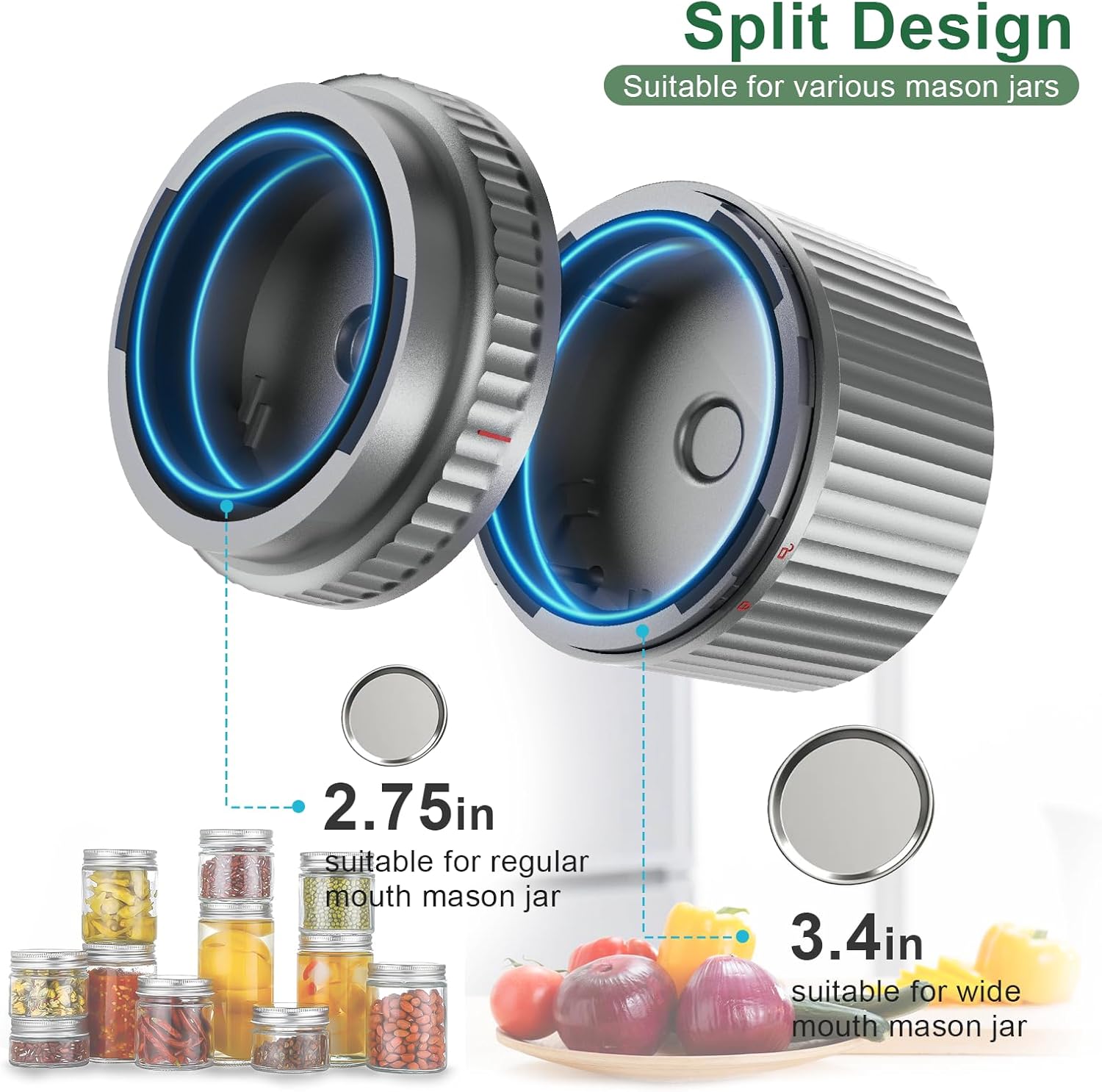 UNERVER M12 Auto Stop Electric Mason Jar Vacuum Sealer