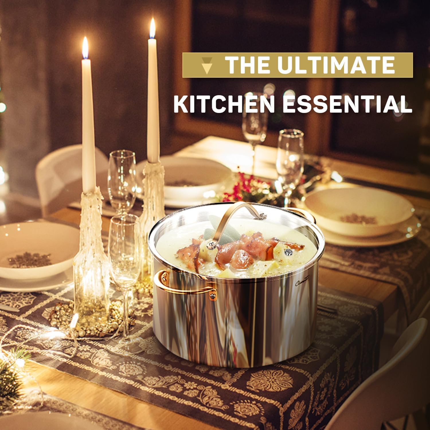 Ciwete Stock Pot 8 Quart 12 Quart