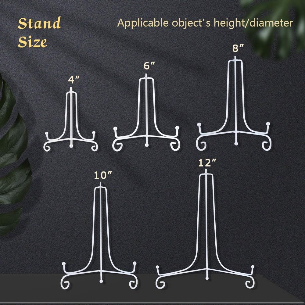 Artliving 2 Pack 12 Inch Iron Plate Stand Display