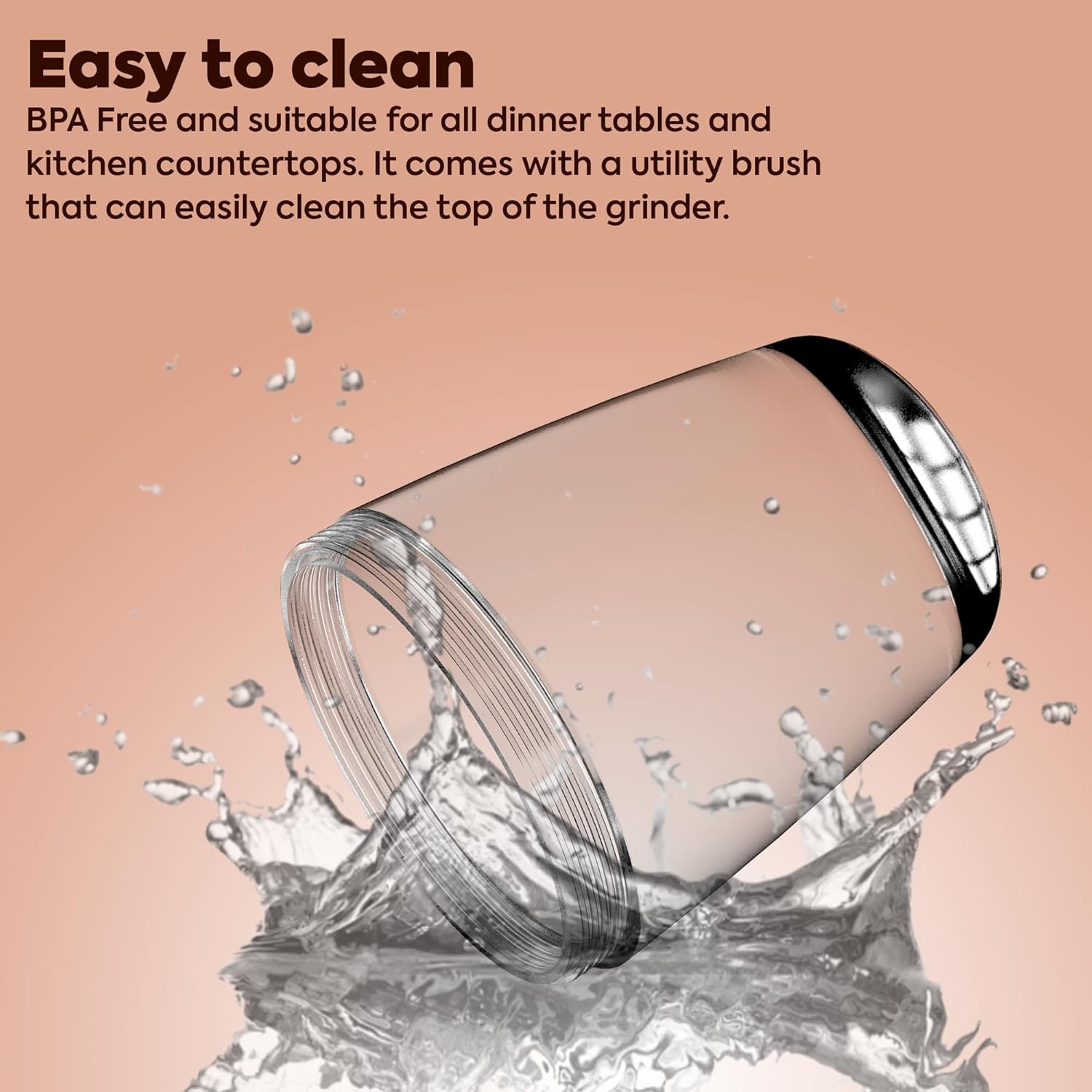 Electric Salt and Pepper Grinder Set with LED Light and Battery