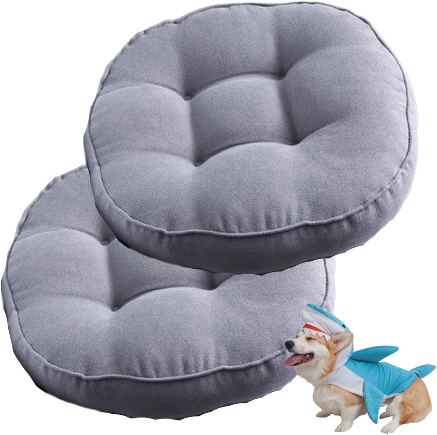 Soft Durable Chair Cushion Set of 2 45cm 18in Breathable Non-Slip
