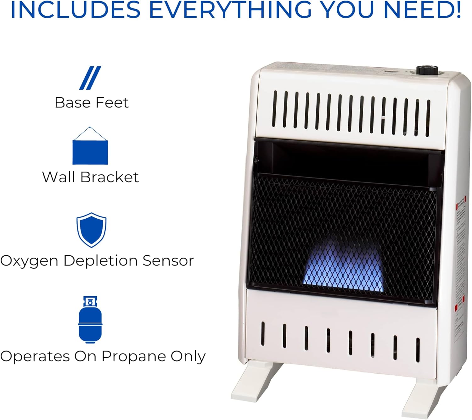 ProCom ML100TBA-B Ventless Propane Blue Flame Space Heater