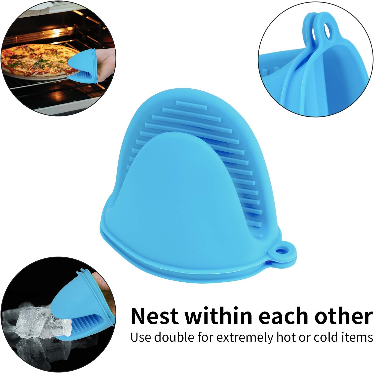 Vaincre 4PCS Silicone Oven Mitts Heat Resistant Set