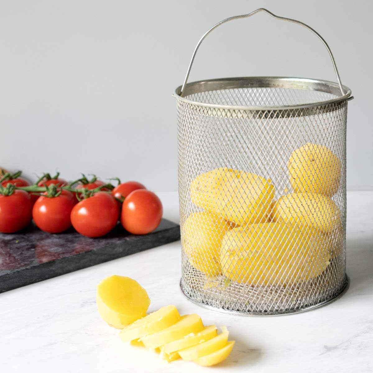 Navaris Asparagus Pot - 41 Qt Stainless Steel Steamer with Removable Basket and Lid