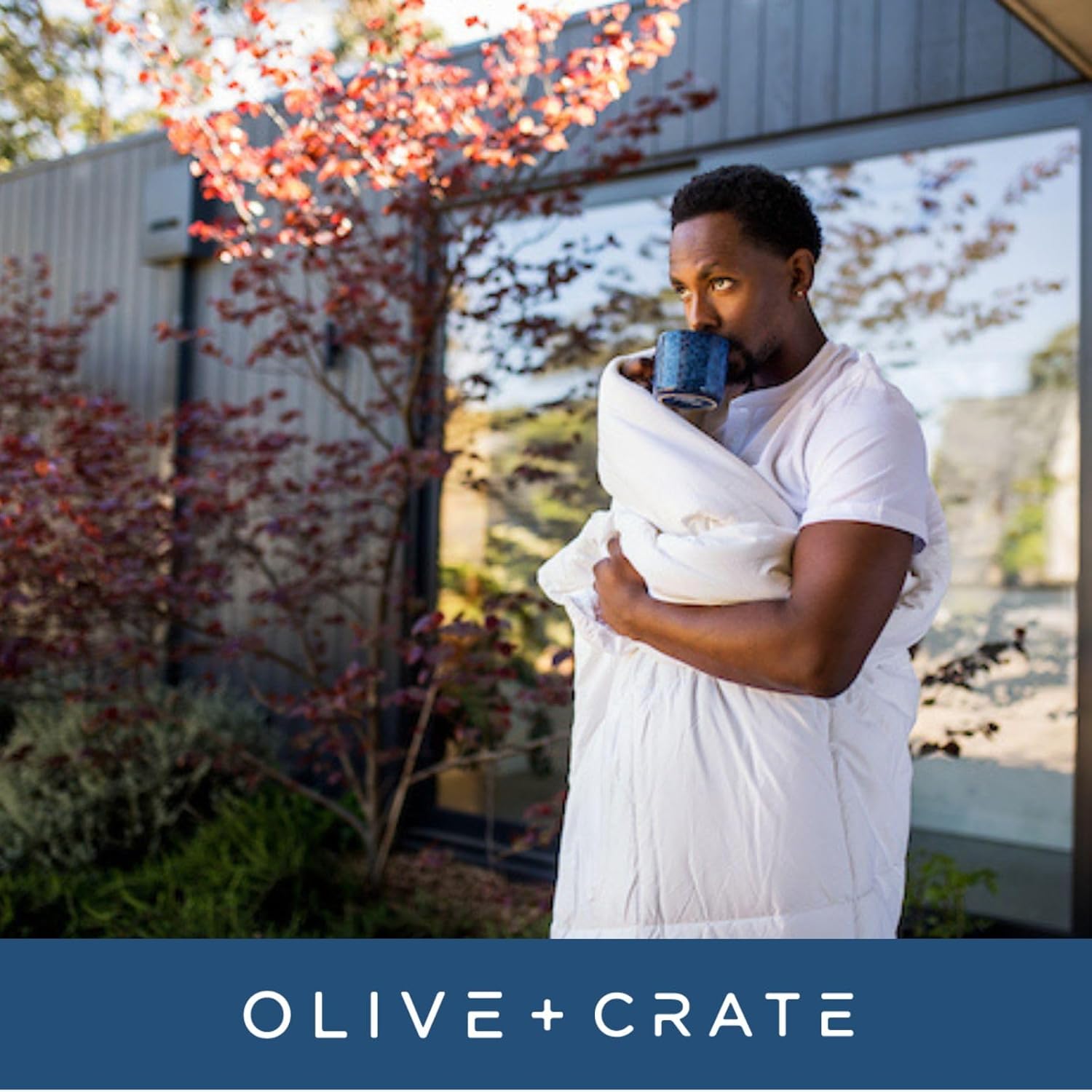 Olive Crate Bamboo Viscose King Comforter - Lightweight Breathable