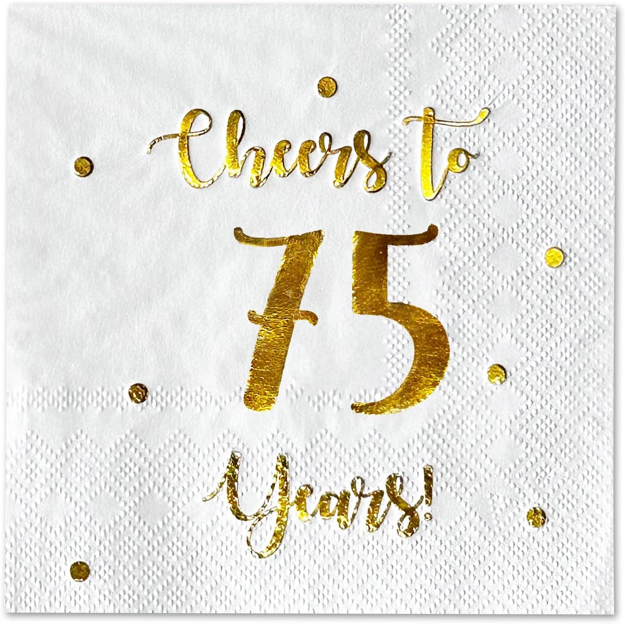 Cheers to 75 Years Cocktail Napkins 50-Pack